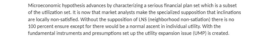 which is a subset of the utilization set. It is now that