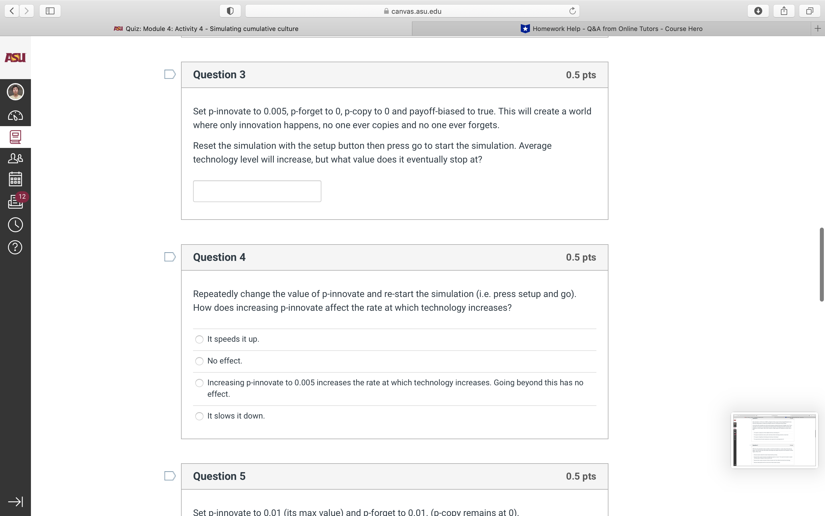  question1-10 . . U canvasasuedu Quiz: Module 4: Activity 4 -