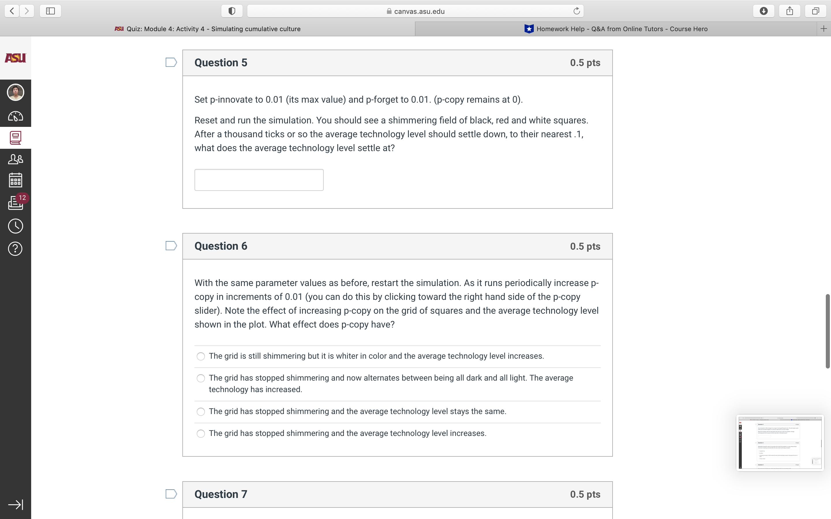 Simulating cumulative culture __} question I . Set pinnovate to 1.0E4 (a.k.a