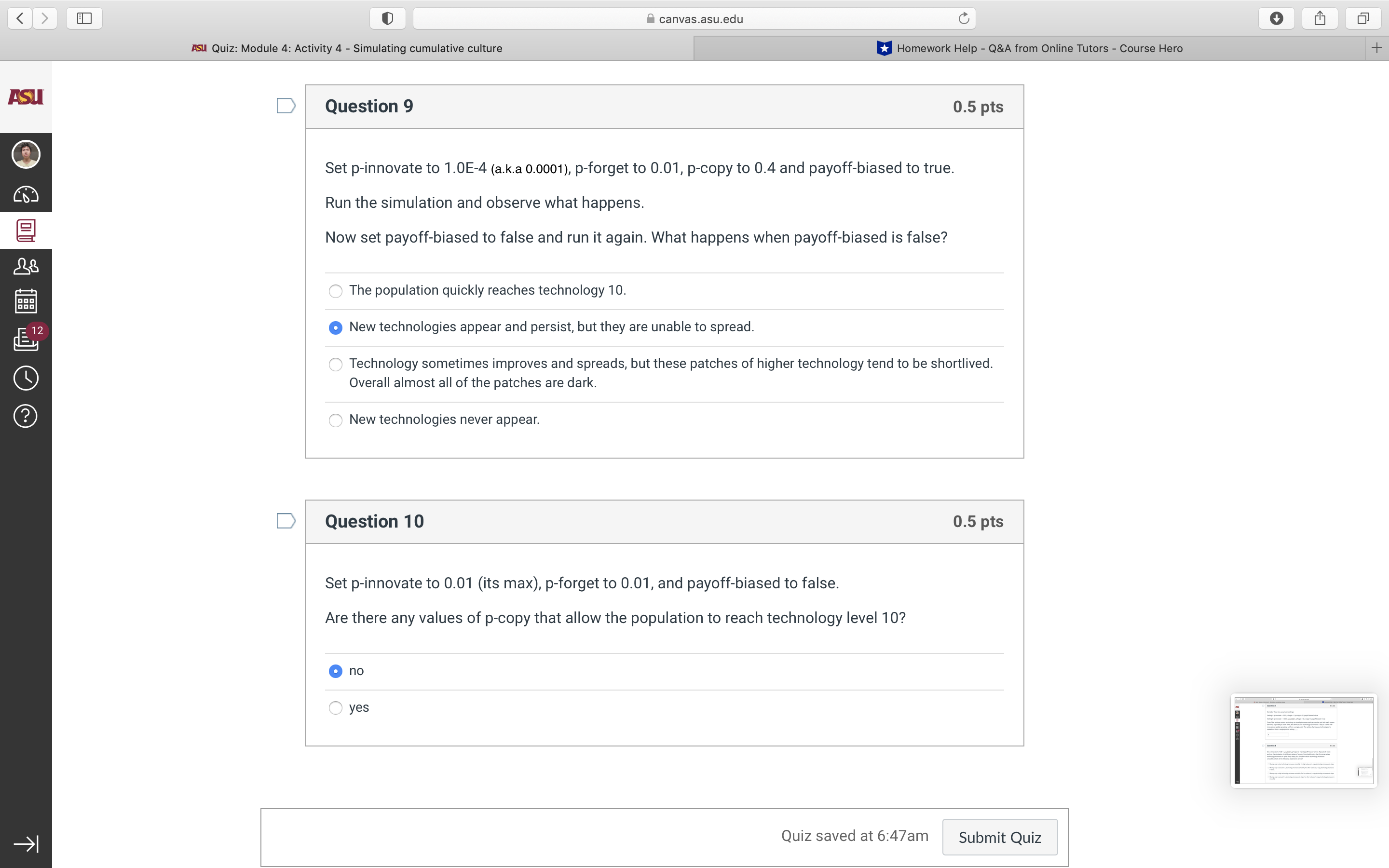 why is this? x\" The square is copying one of their neighbors