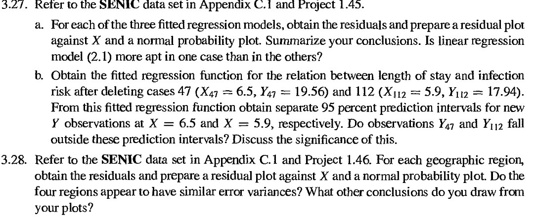 3.27. Refer to the SENIC data set in Appendix C. I