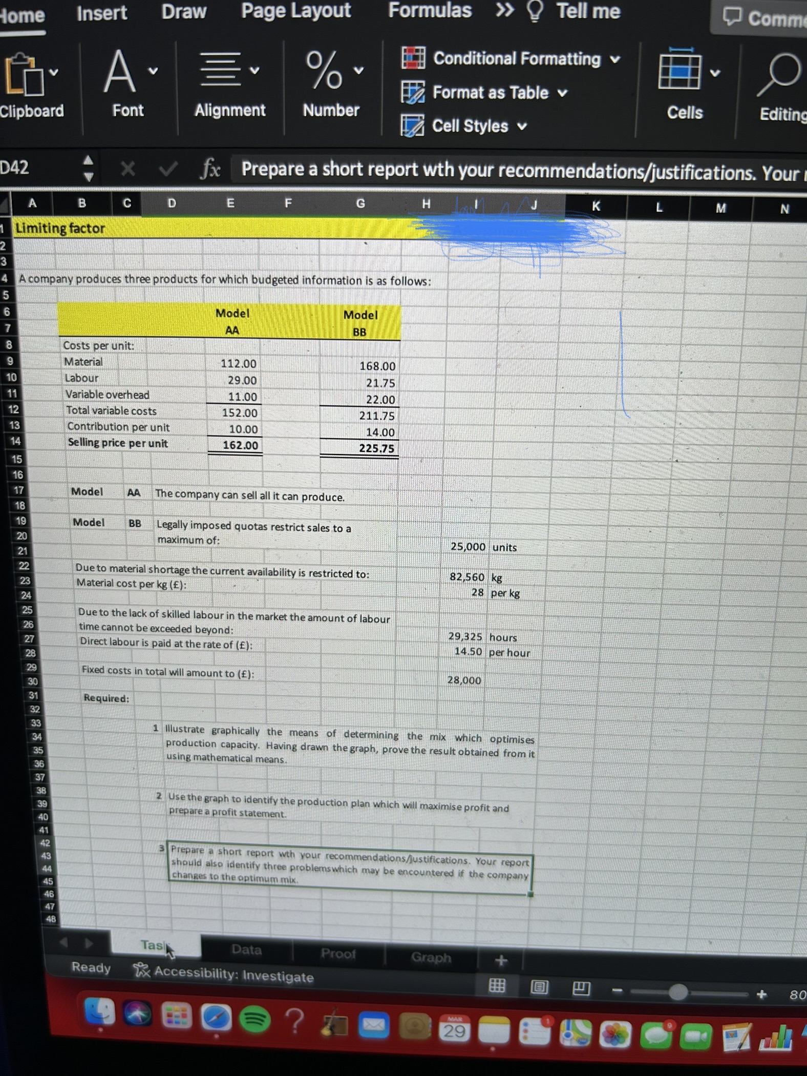  Home Insert Draw Page Layout Formulas >> Tell me Comm %