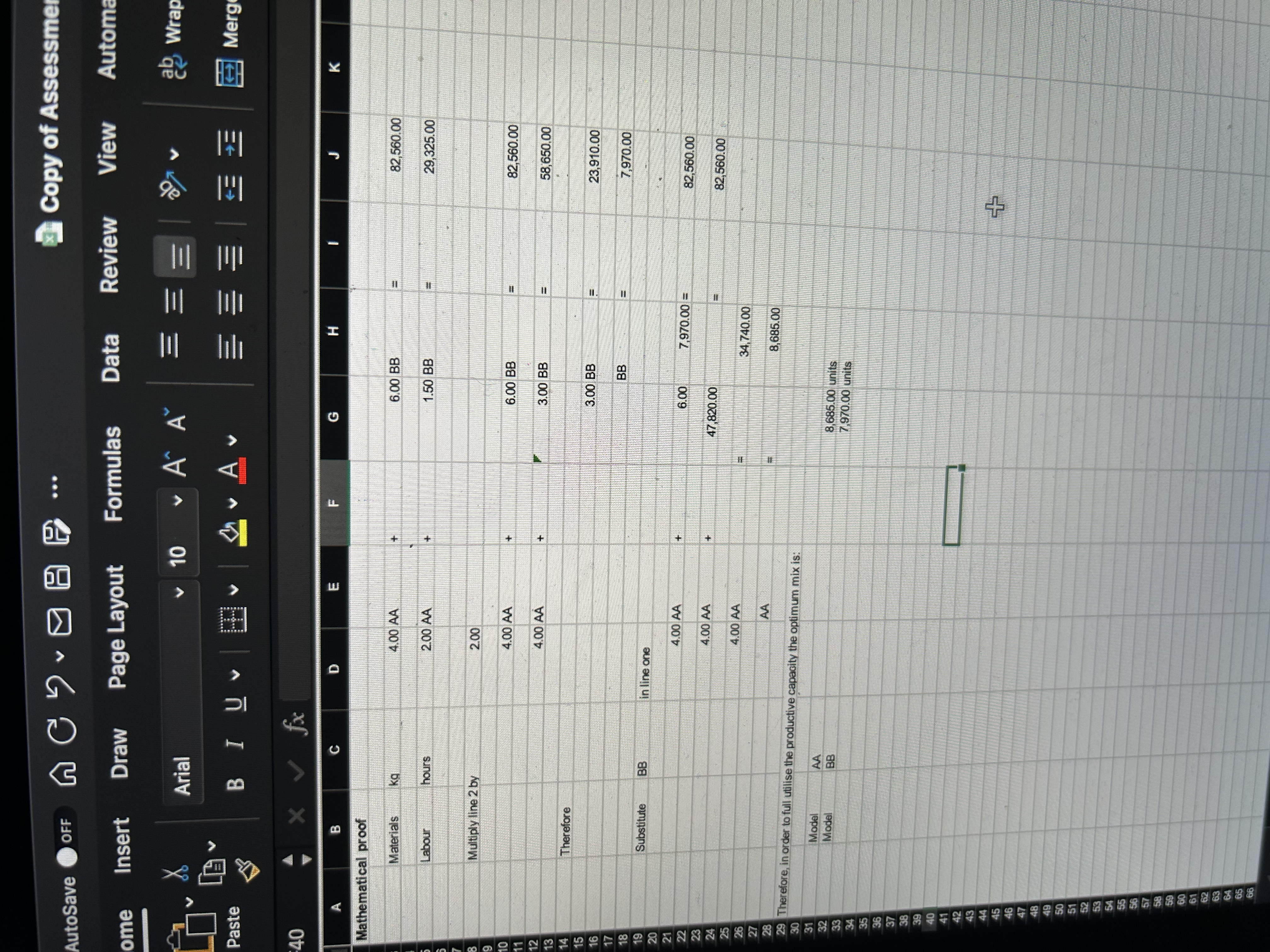Costs per unit: Material 112.00 168.00 Labour 29.00 21.75 Variable overhead 11.00
