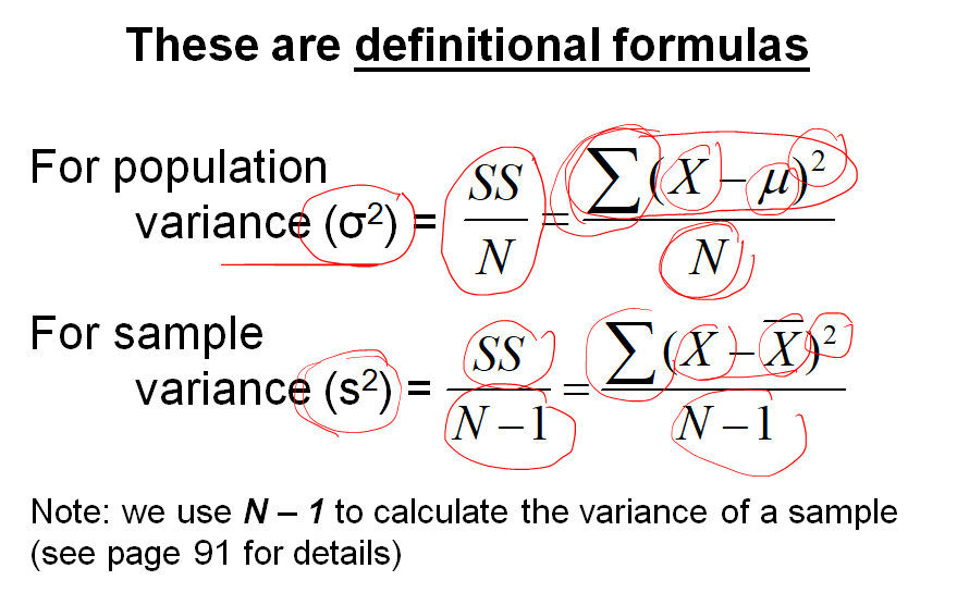 N N est on - Variance ($2 ) Variance (02)These are definitional