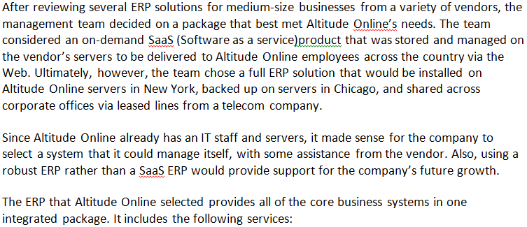 considered an on-demand Saas (Software as a service)product that was stored and