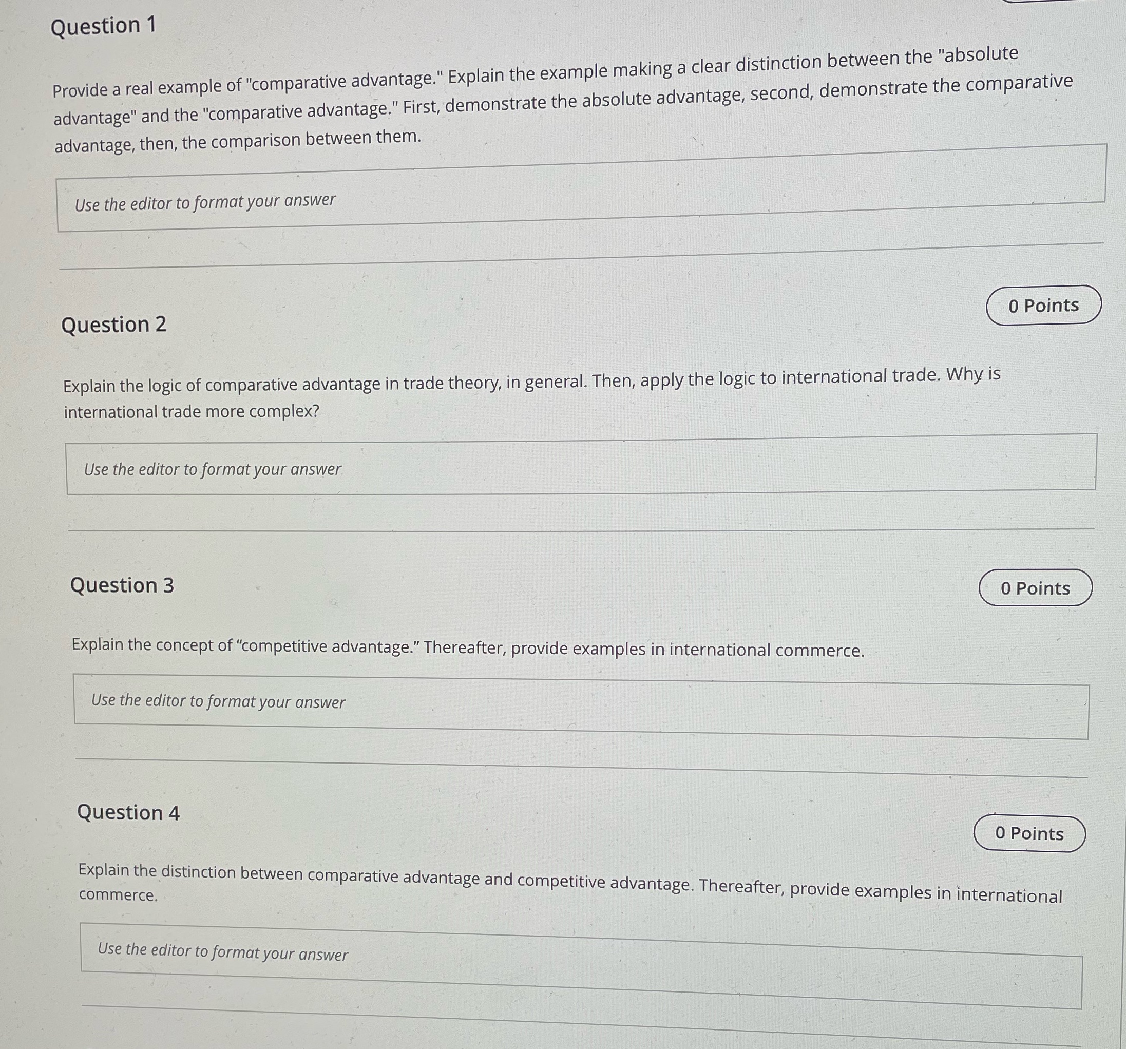 Examples and references please Question 1 Provide a real example of "comparative