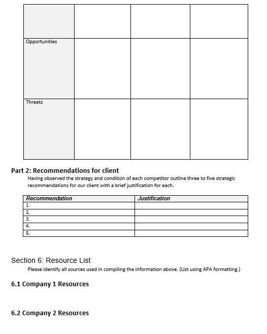 team, select three (Teams should review as many competitors as possible as