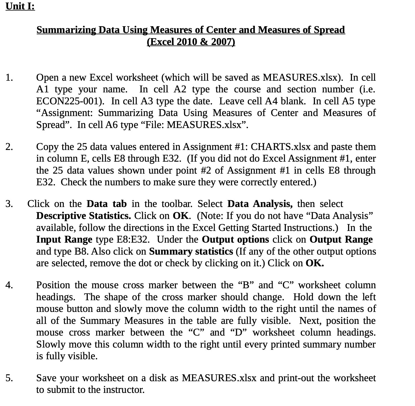 Spread (Excel 2911! Q 2111!?) Open a new Excel worksheet (which will