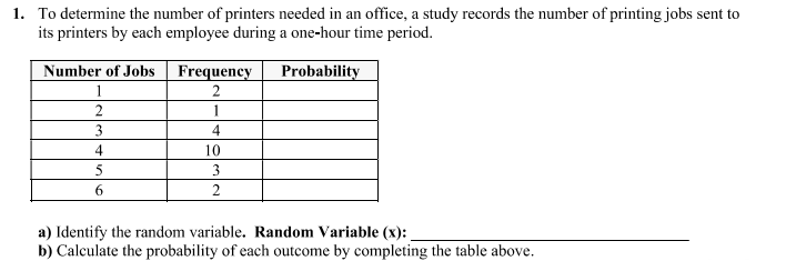 between 1 and 5. a) What type of distribution is this Uniform