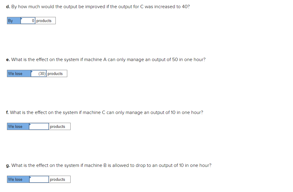 is the effect on the system if machine A can only manage