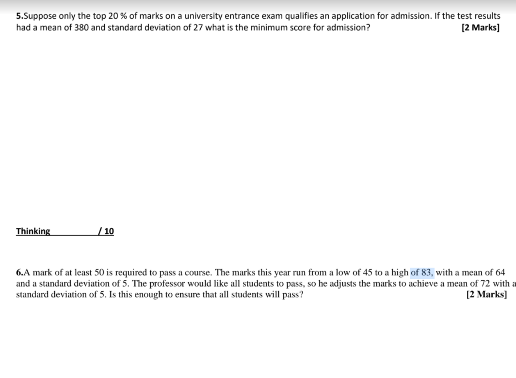 a provincial standardized test is 66 with a standard deviation of 10,