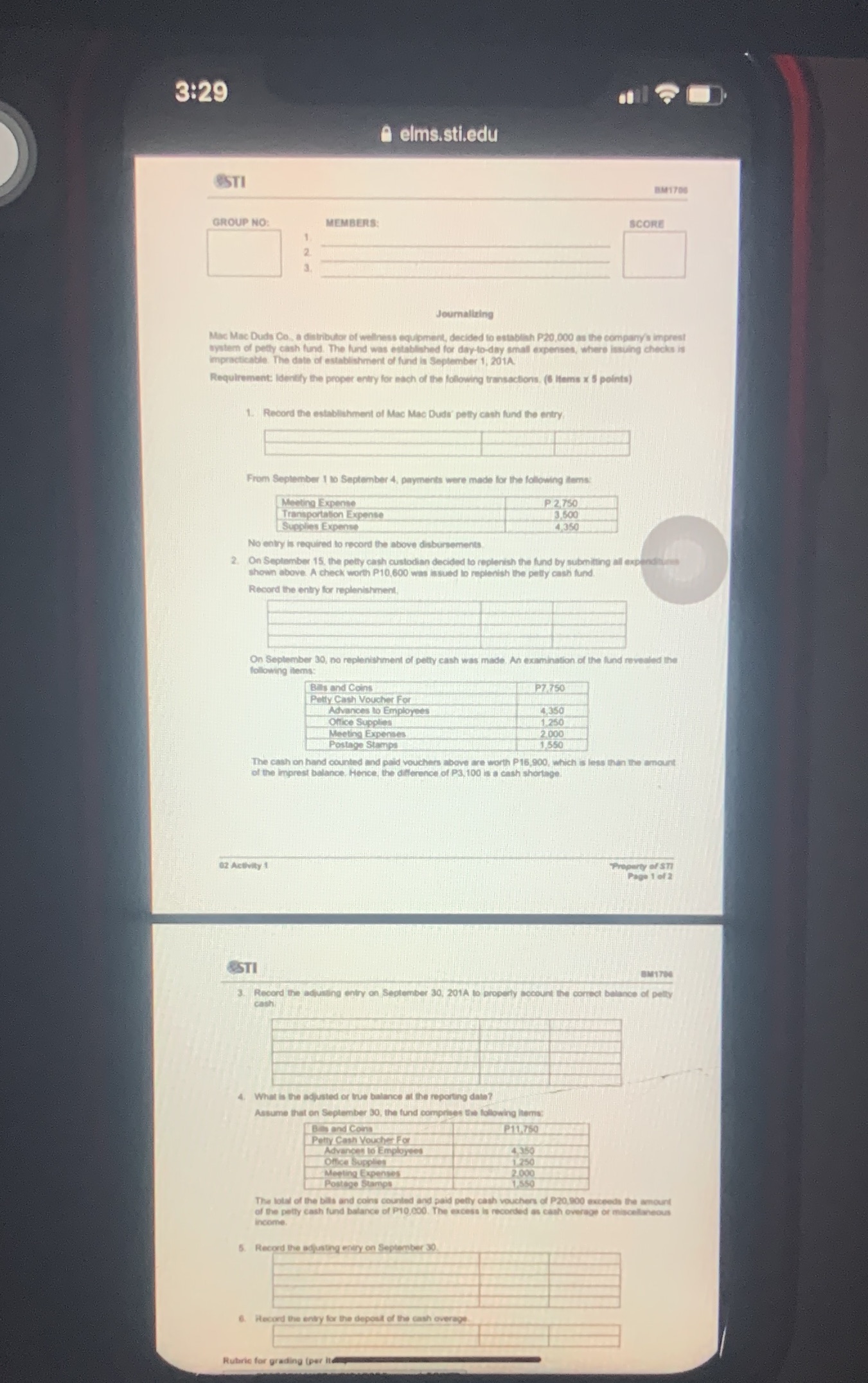 Anyone who could help me with this assignment? 3:29 A elms.sti.edu ESTI