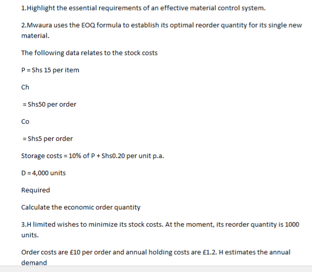 Answer all the Questions BeloW.. to be 15,000 units. Required: Calculate