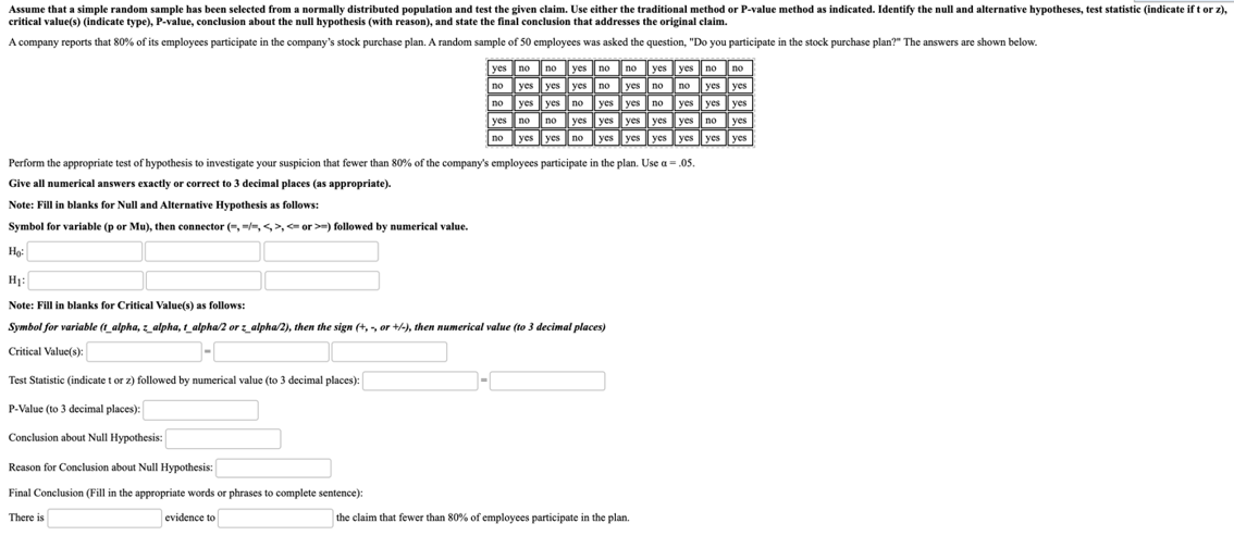 this is stat 2023 Assume that a simple random sample has been