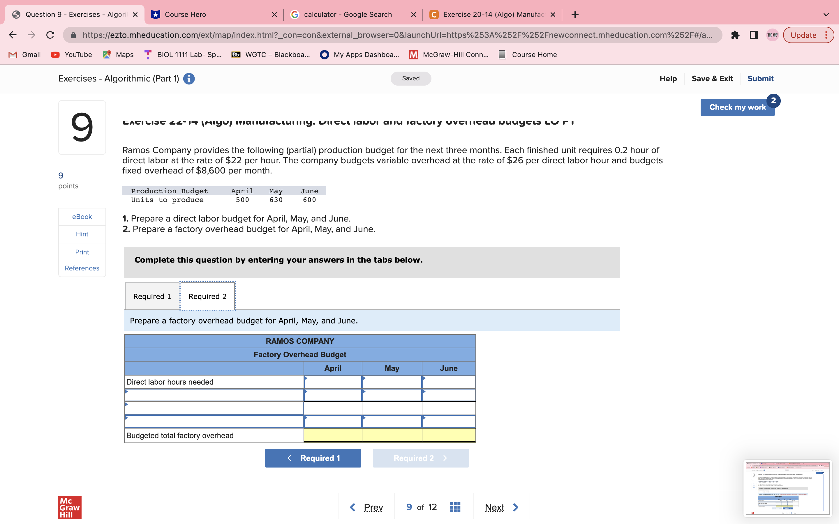 Bb WGTC - Blackboa... My Apps Dashboa M McGraw-Hill Conn... Course Home