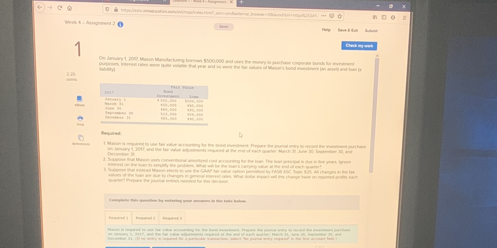 - Assignment 2 Saved Help Save & Exit Submit Check my work