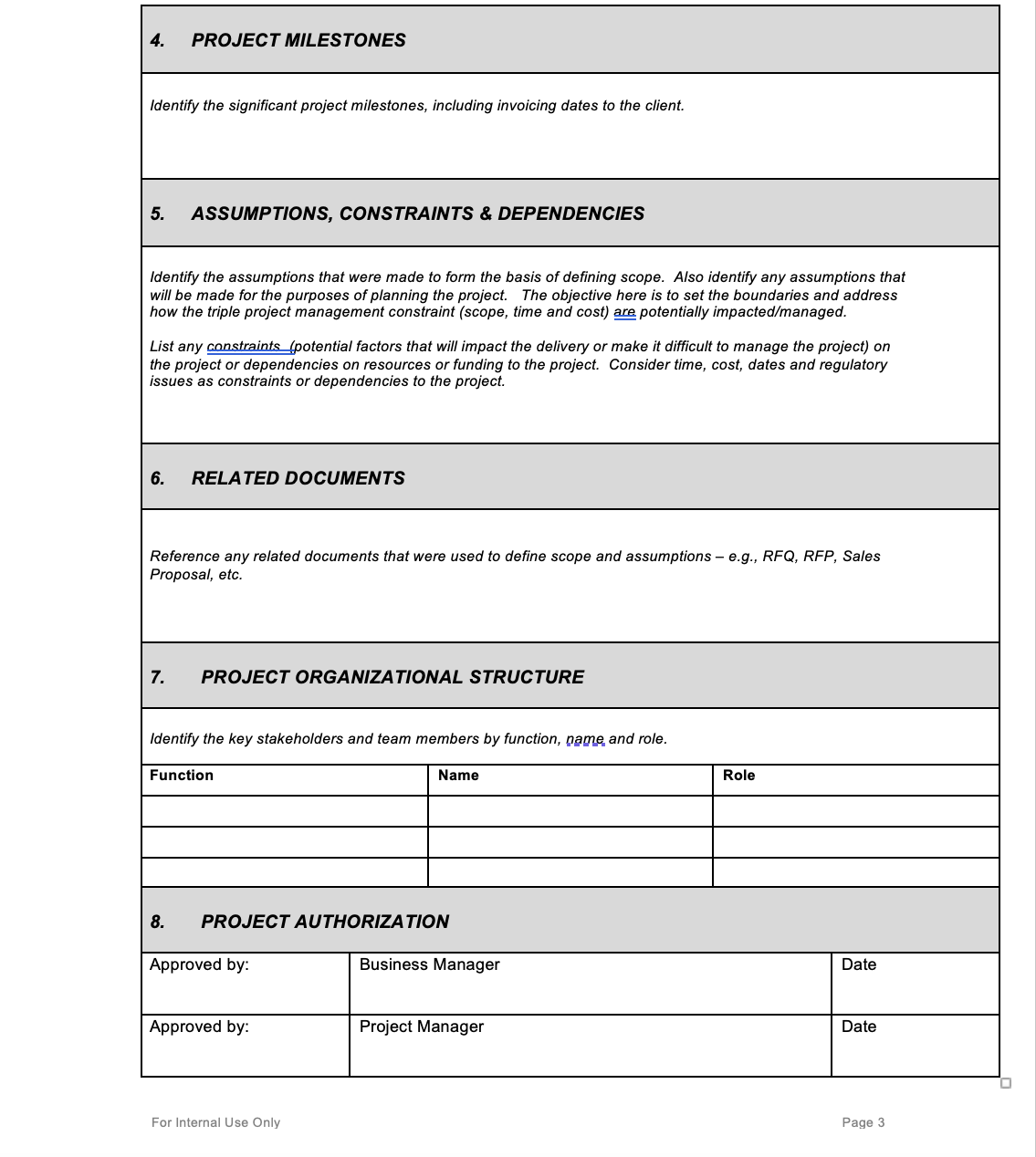 problem that the project was undertaken to address - i.e., the project