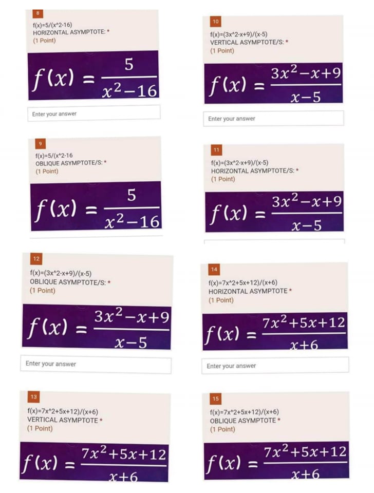 will be no cont lion for this task HORIZONTAL ASYMPTOTE: . EXAMPLES