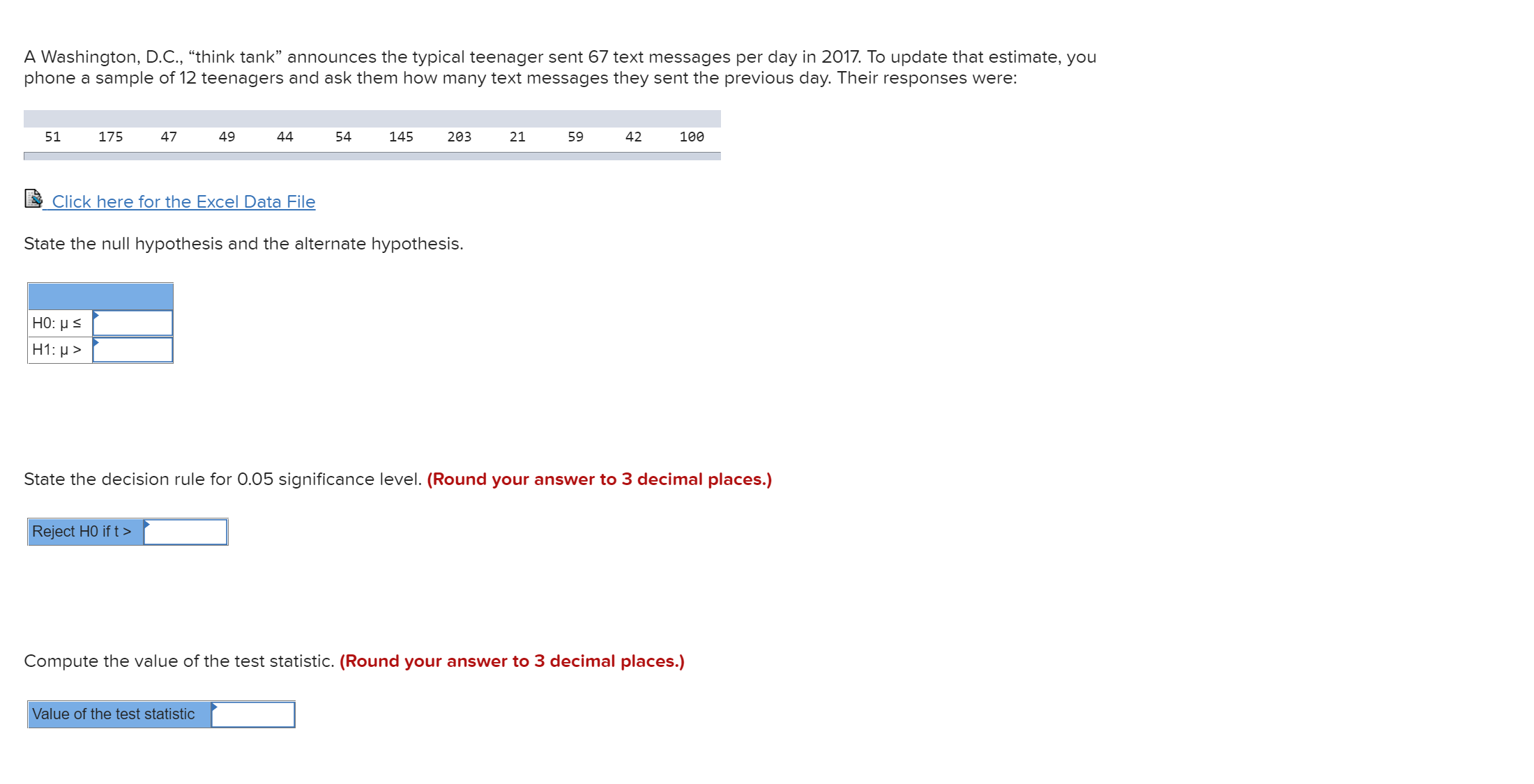 4.42 4.51 4.24 4.52 Using the 0.05 significance level, is it reasonable