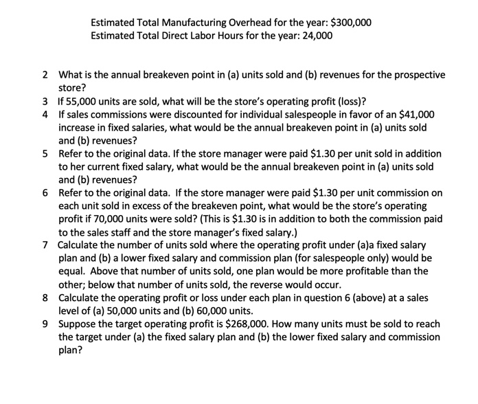 ten different styles of yoga pants with identical unit costs and selling