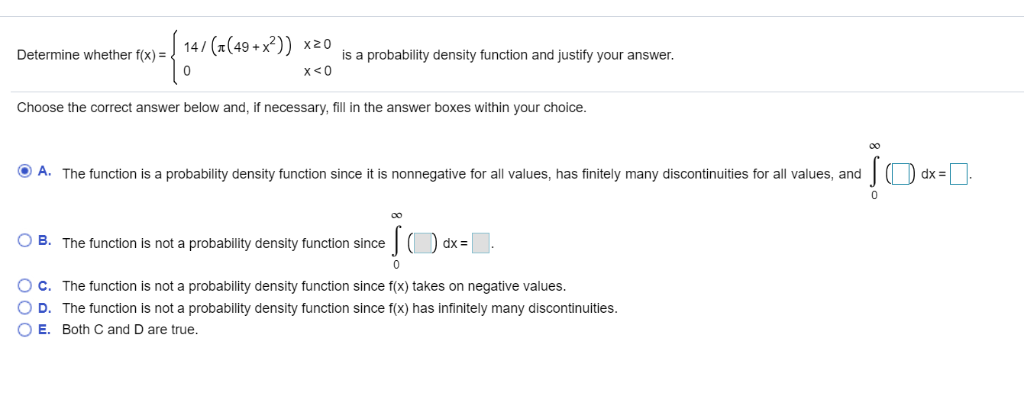 but we know that P(x) = 0.3 when 0 Determine whether f(x)