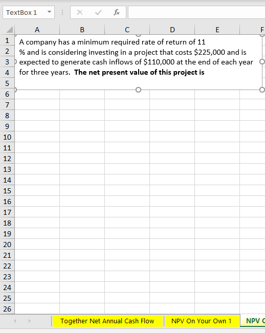 help needed with excel TextBox 1 X A B C D E