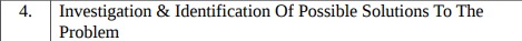 Evaluation Of Possible Solutions 6. Recommend Implementation Plan To Solve The Problem