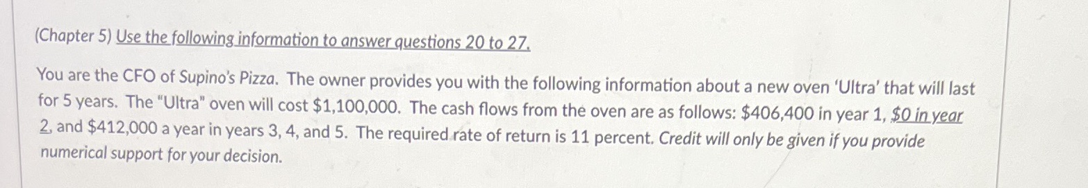 Using this information answer: Please show work What is the discounted payback