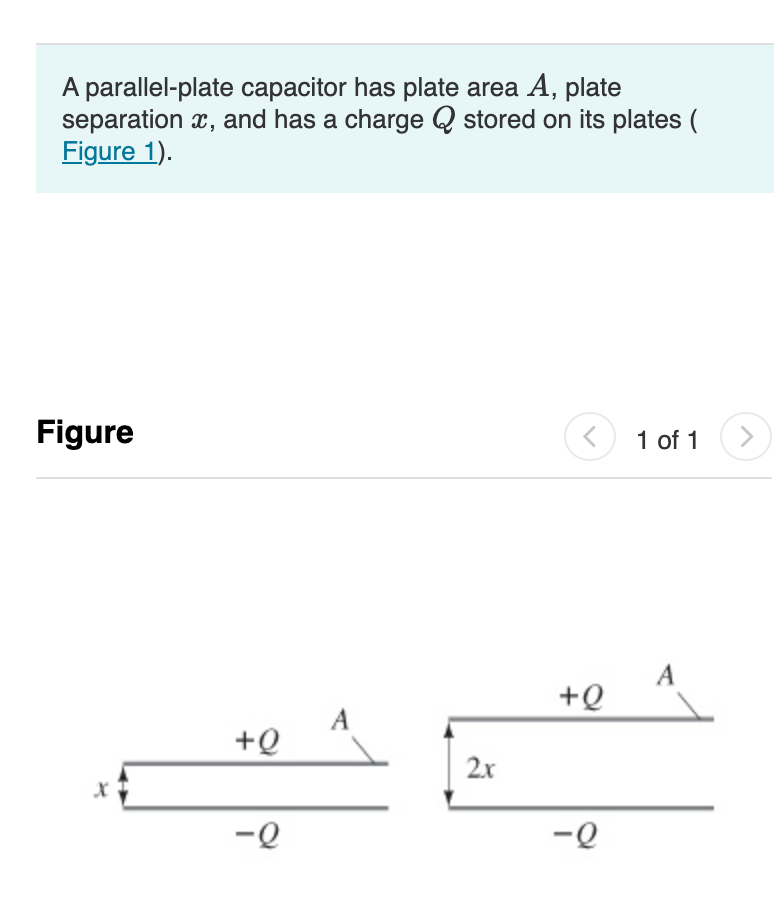 to double the plate separation to 211:. assuming the charge remains constant