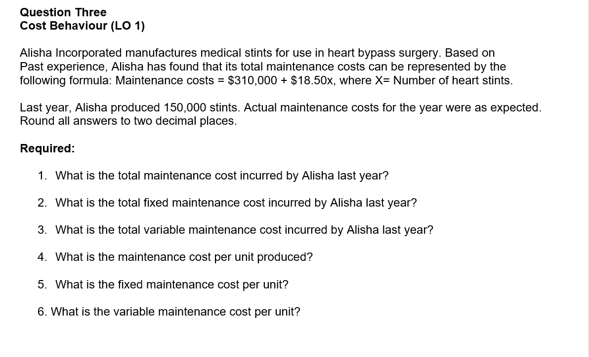 depreciation costs of $15,000 on its plant equipment and monthly advertising costs