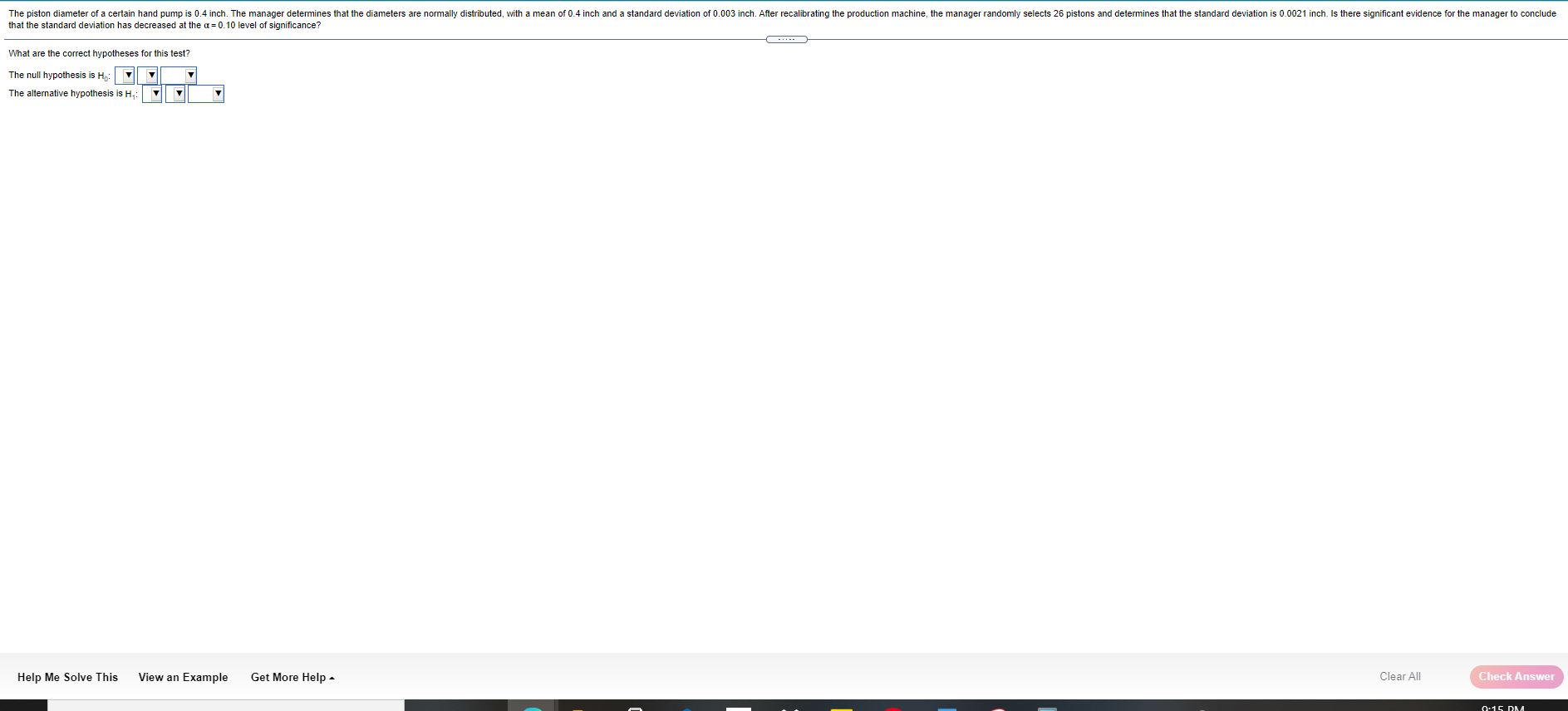 The piston diameter of a certain handpump is 04 inch The manager
