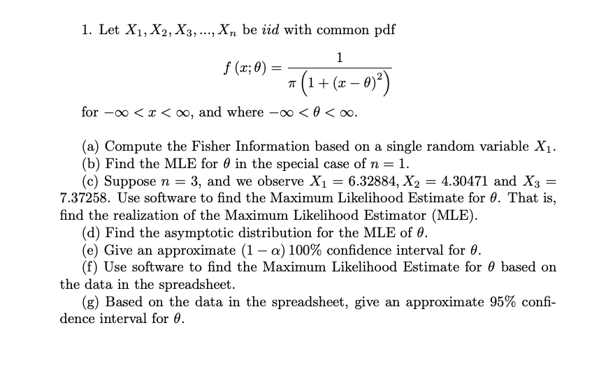 How to solve this question? 1. Let X1, X2, X3, ..., Xn