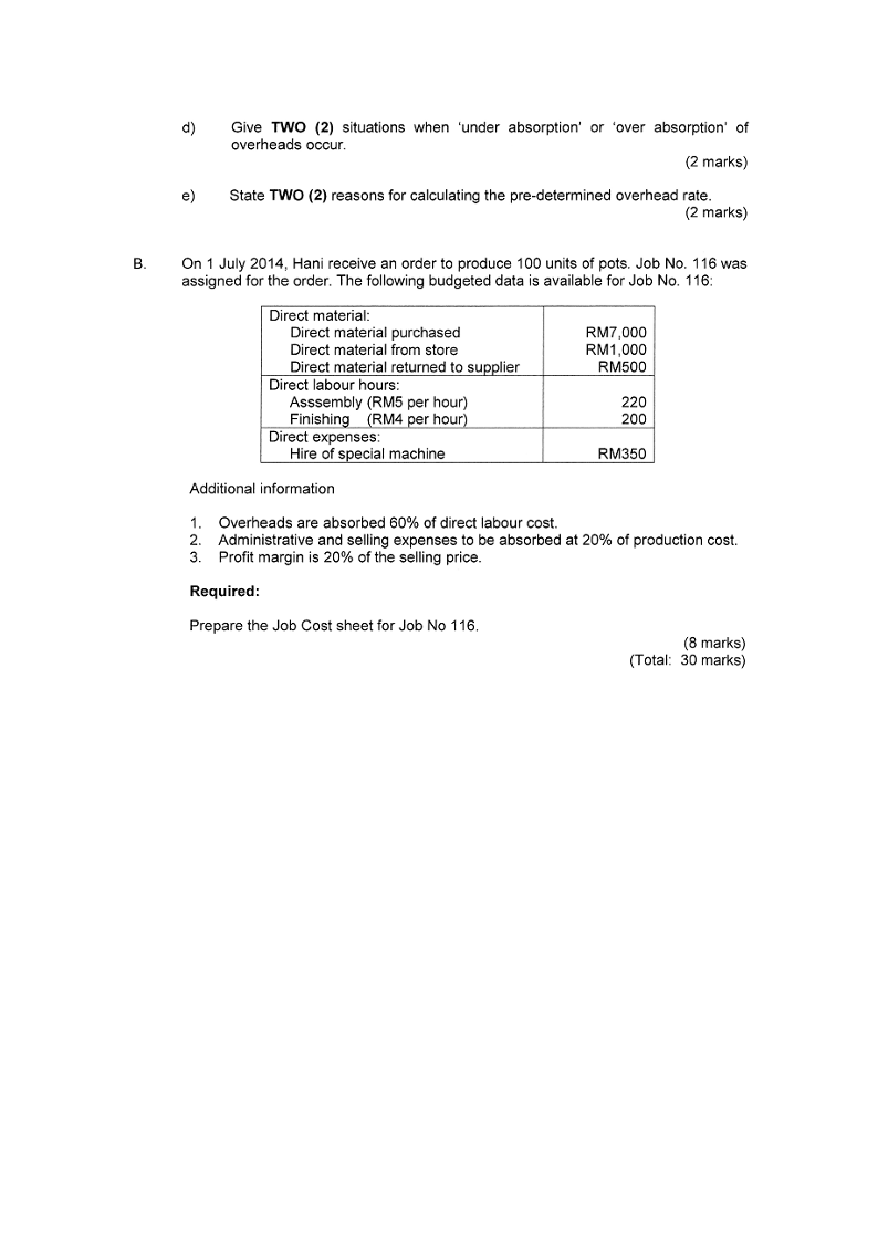  please answer all question. ACC416 ASSIGNMENT 1 (15%) JANUARY 2021 A.