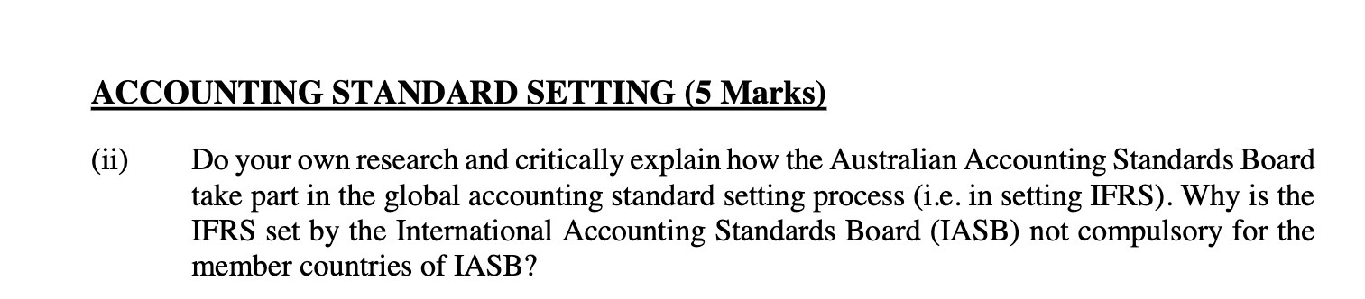 critically explain how the Australian Accounting Standards Board take part in the