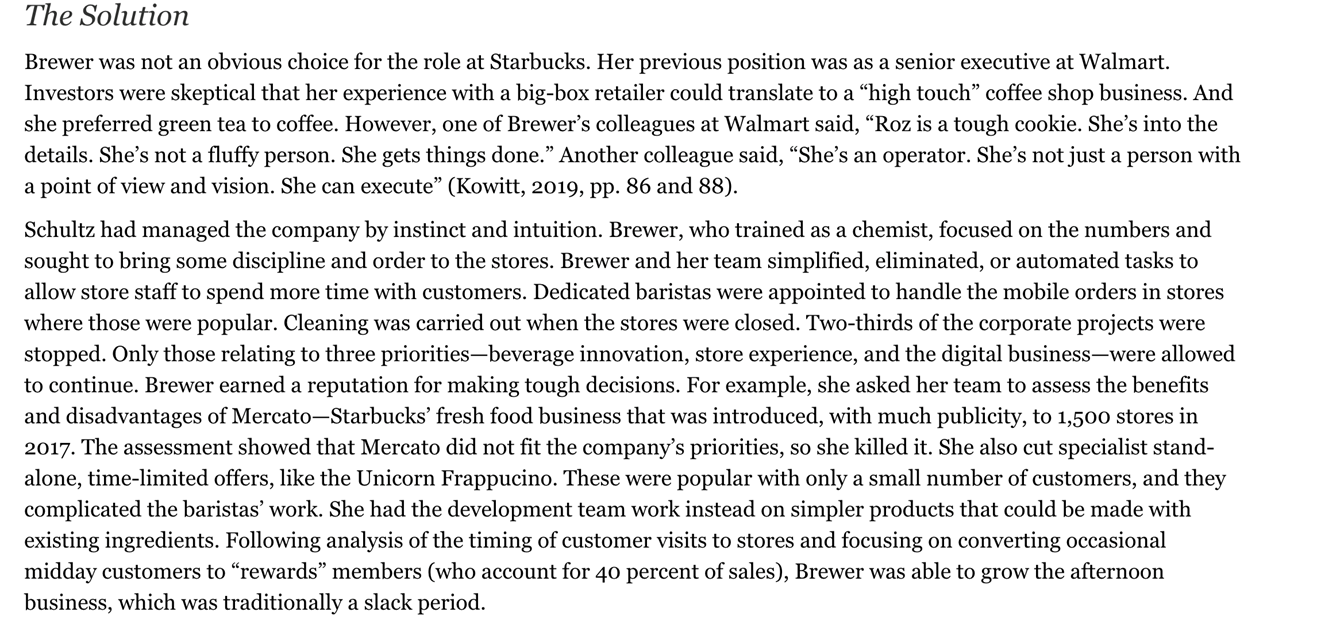 locations, 330,000 employees, and annual revenues of around $25 billion, Starbucks is