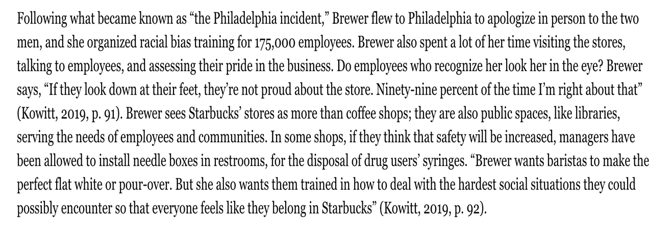 the largest seller of coffee in the world. The Problem Roz Brewer