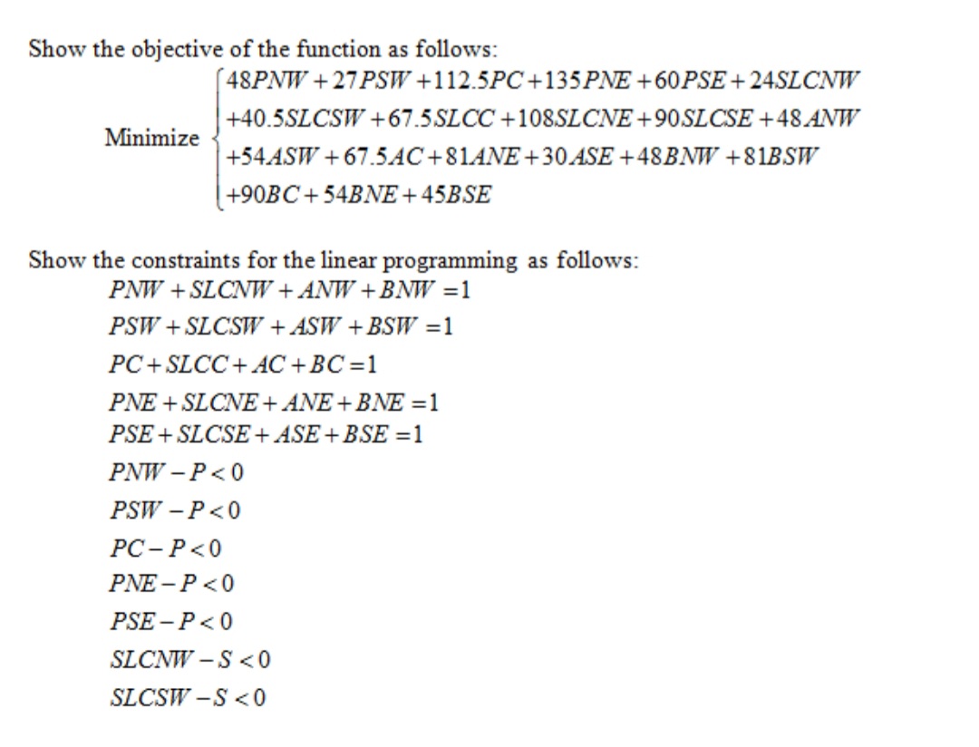  Hello. I am having problems getting the correct optimal solution using