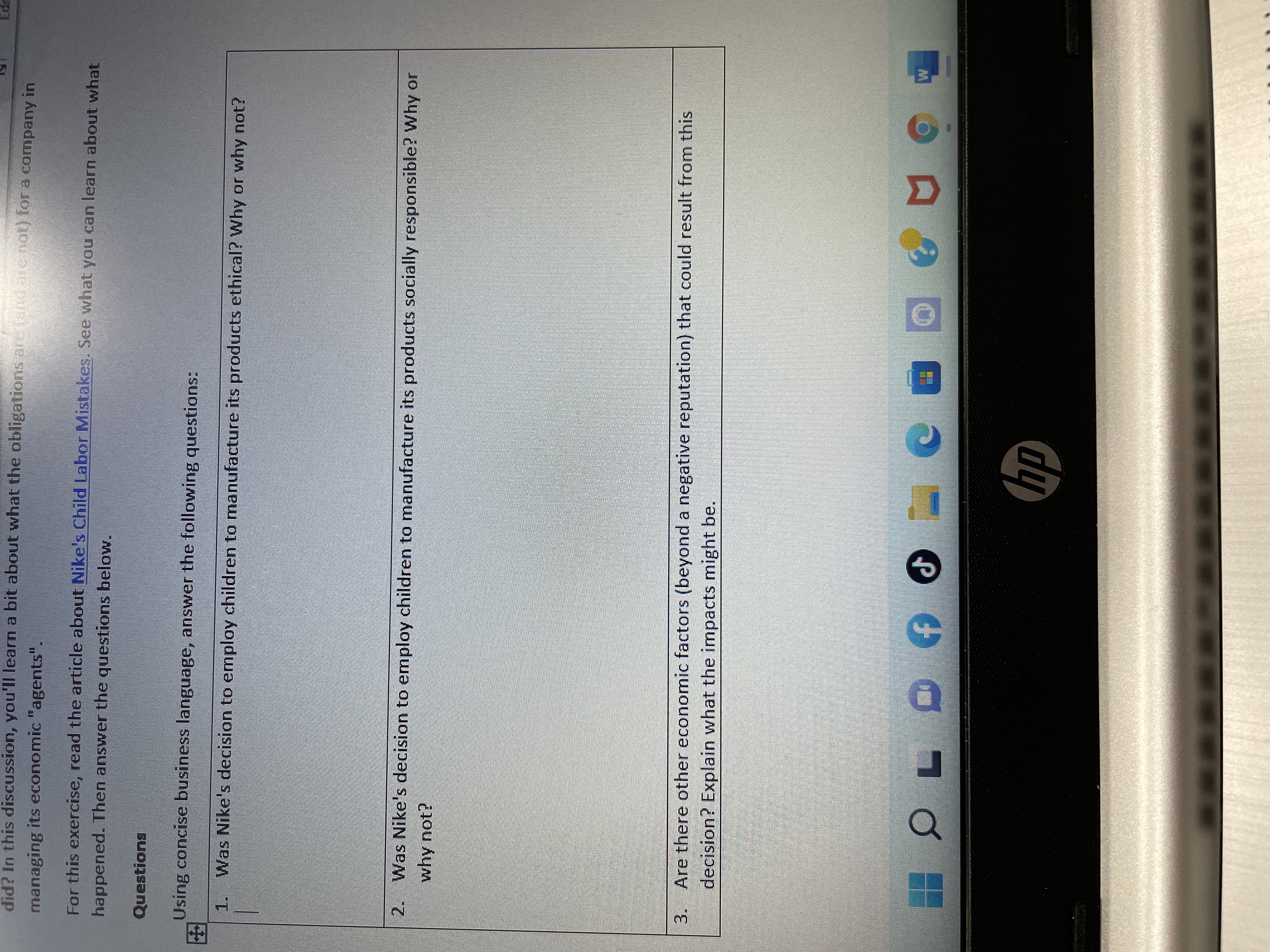 obligations are (and are not) for a company in managing its economic