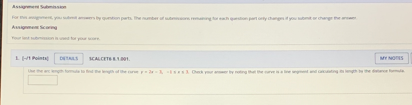 Assignment Submission For this assignment, you submit answers by question parts.