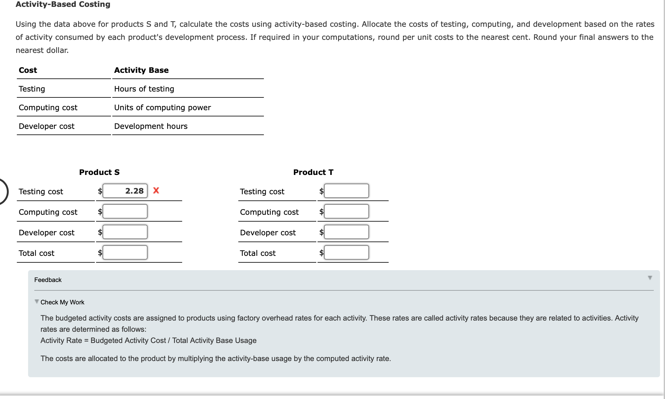  How do you find the following data: Comparing Two Products under