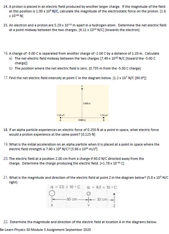 x 10-15 C. Calculate the electrostatic force of attraction acting on the