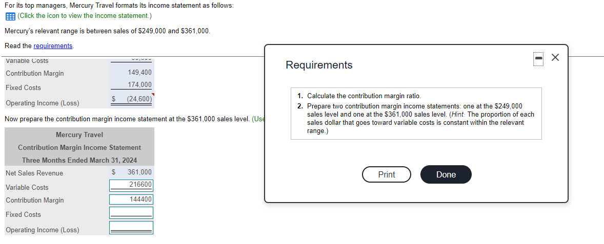 trouble doing Part ll. For its top managers, Mercury Travel fonnats its