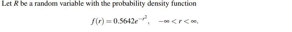 form, W = |R|, X = R^2, ln(Y)=R. Why is it that