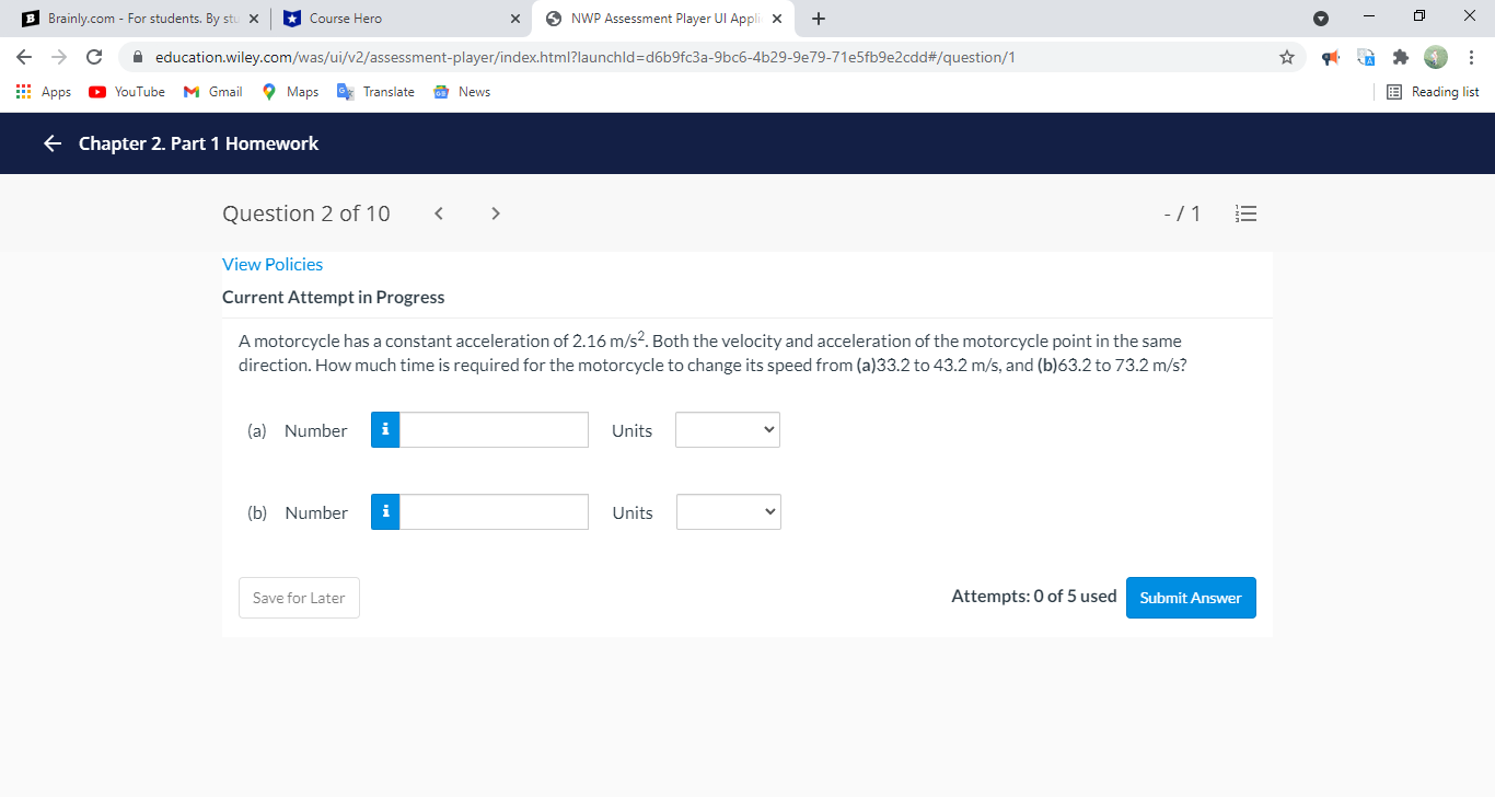  B Brainly.com - For students. By stu X * Course Hero