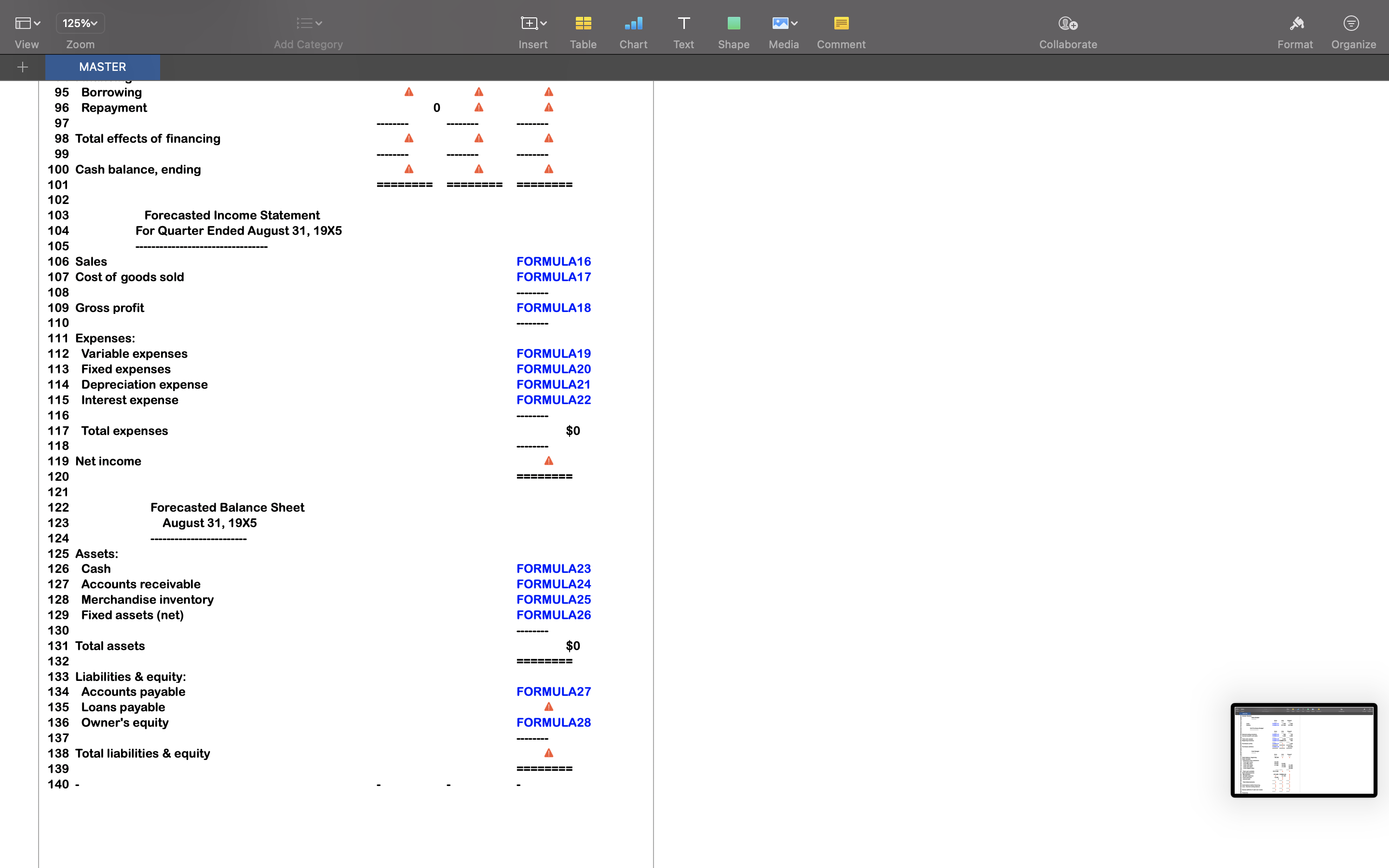 spots? 125% F V View Zoom Add Category Insert Table Chart Text