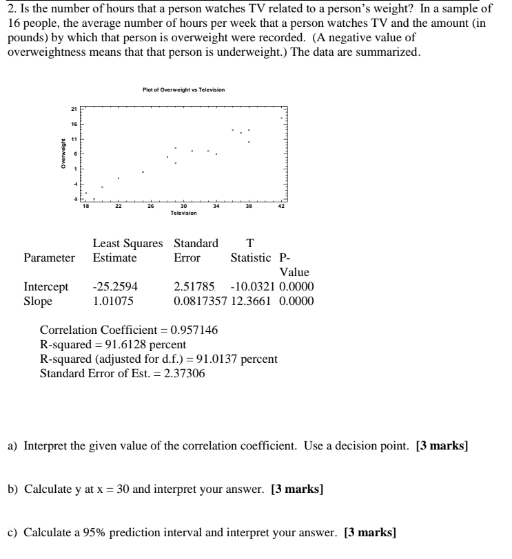 Answer a,b,c need to interpret the answer. 2. Is the number of