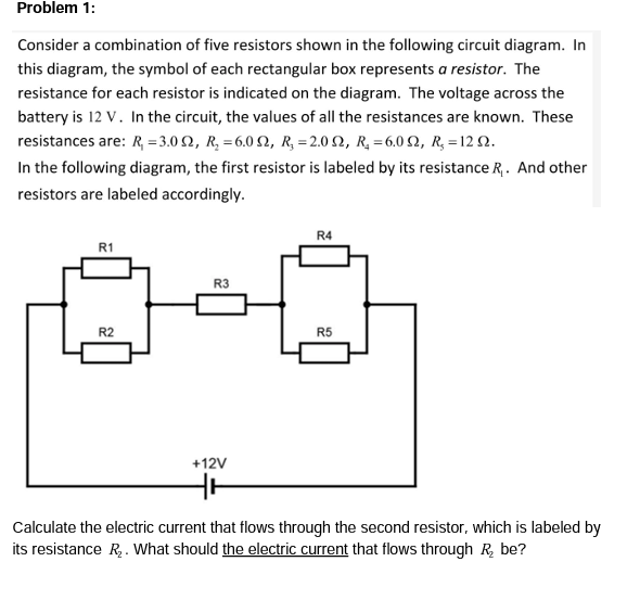 Problem 1: Consider a combination of five resistors shown in the