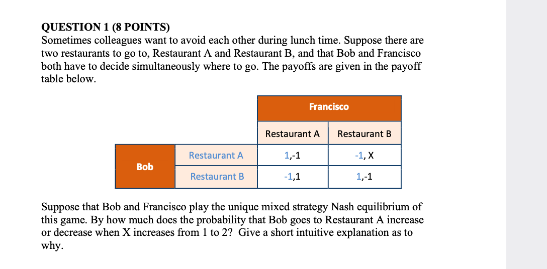 need answers and solutions QUESTION 1 (8 POINTS) Sometimes colleagues want to