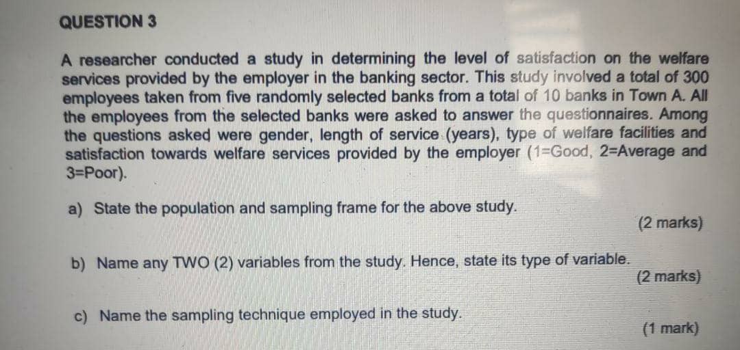 five randomly selected banks from a total of 10 banks in Town