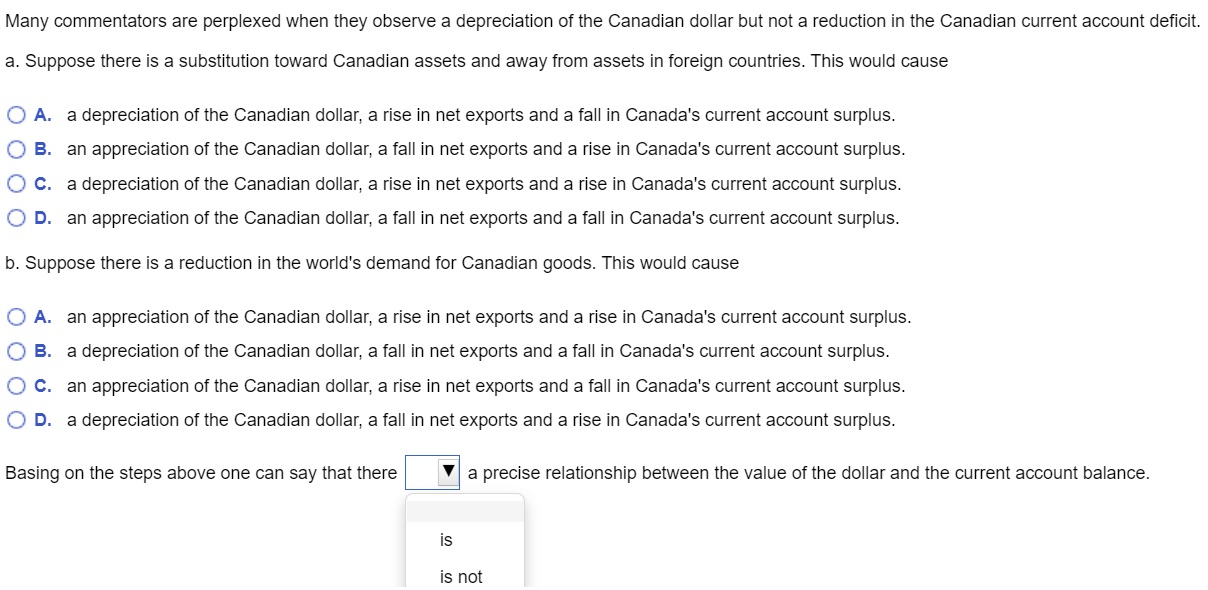 Need help Many commentators are perplexed when they observe a depreciation of